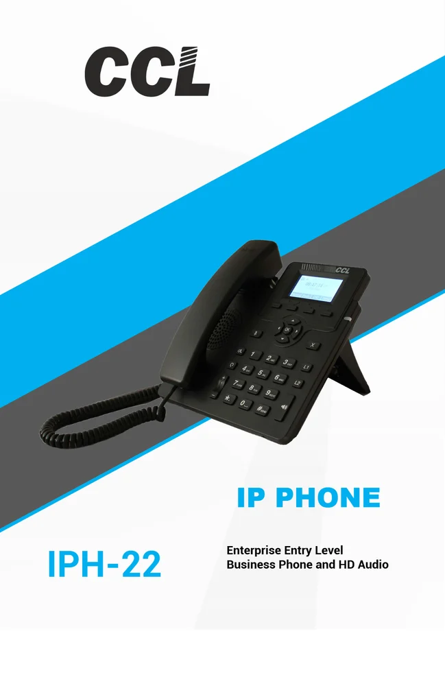 IP Phone model IPH-22with Adapter., IP Phone model IPH-22with Adapter, 2 SIP, 2 LAN Ports & Back Light Display.  