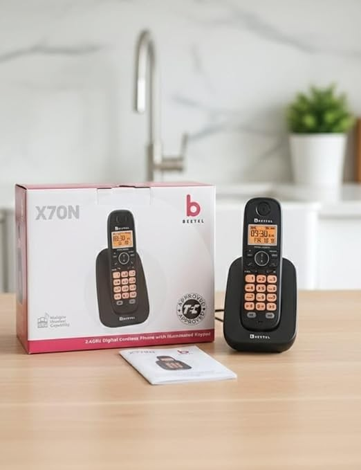 Beetels X70N, Beetels X70N 2.4GHz Digital Cordless Phone with Illuminated Keypad  