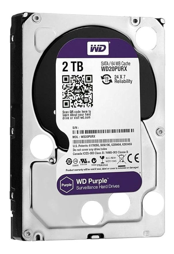 WD20PURZ, WD Purple 2TB Surveillance Hard Drive   